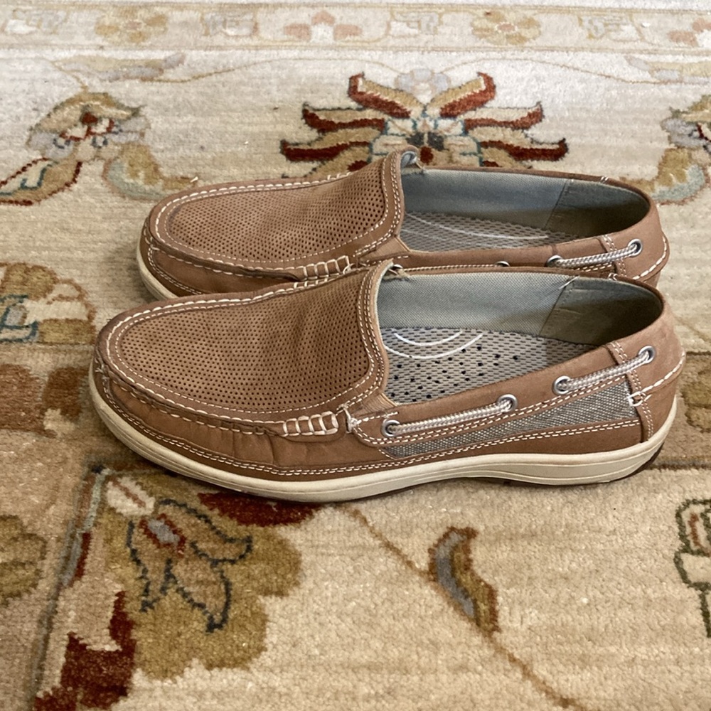 ⬇️PRICE DROP ⬇️G H Bass Pride boat shoes in tan leather upper - Picture 11 of 12